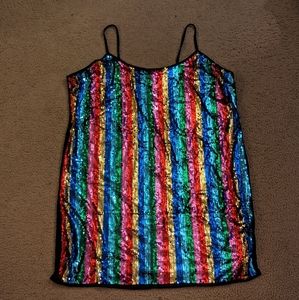 Rue21 Plus Size Sequin Rainbow Dress 4X